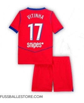 Günstige Paris Saint-Germain Vitinha #17 3rd trikot Kinder 2025-26 Kurzarm (+ Kurze Hosen)